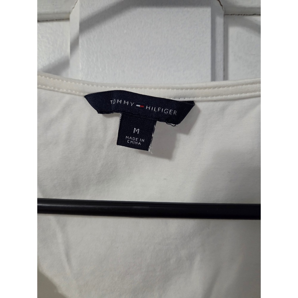 Tommy Hilfiger Eyelet Lace Tank Top Womens Medium White Boho Cottagecore - Picture 3 of 4